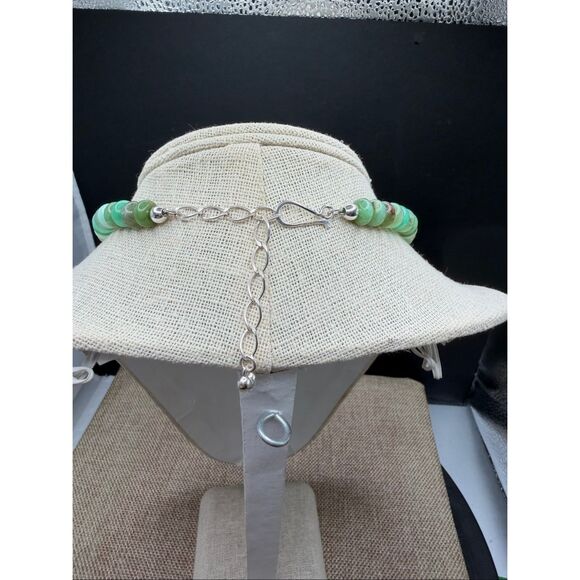 Jay King Green Gemstone & Sterling Silver Beaded Necklace - Picture 2 of 8